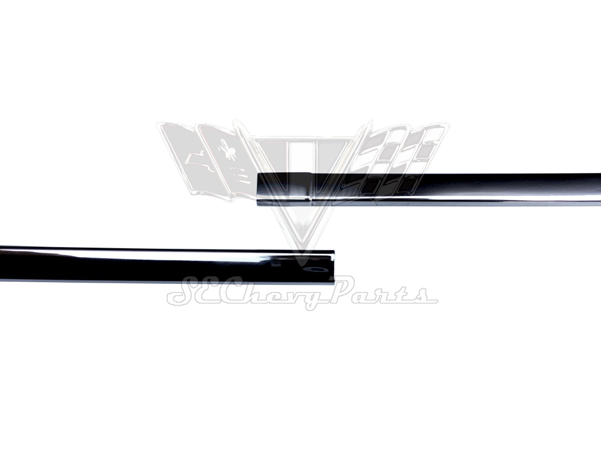 1965-1966 Chevy Impala Caprice 2-Door Hardtop Vinyl Top Divider Moldings PAIR RESTORED